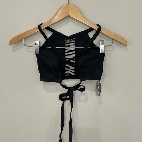 Adore Me NWT black halter cages bikini top XS - Picture 4 of 8